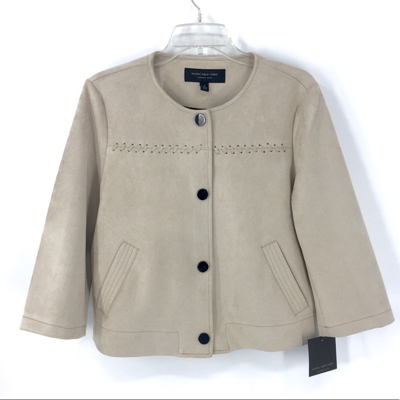 Andrew Marc Jackets & Blazers - Marc New York Faux Suede Jacket Putty